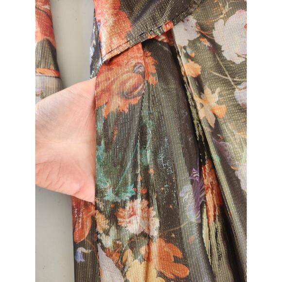 NWT Caballero Anthropologie Deep V-Neck Maxi Floral Dress Size XS - Picture 9 of 14